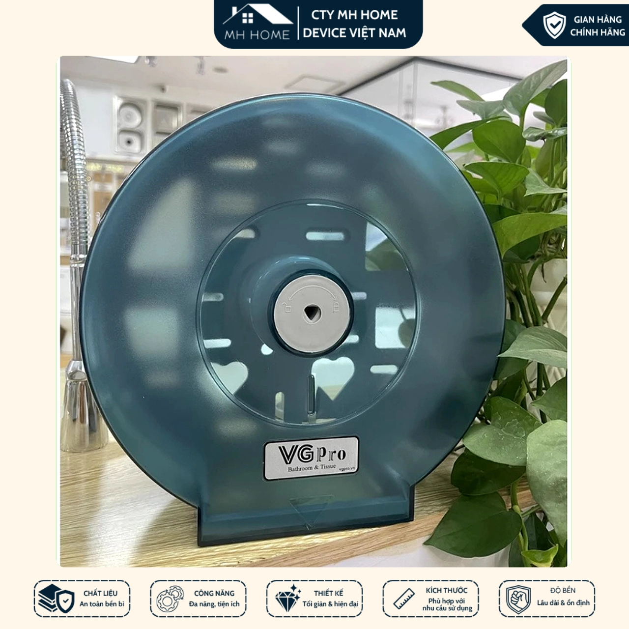 Hộp Giấy Vệ Sinh Cuộn Lớn Treo Tường Chống Nước – Hộp Đựng Giấy Vệ Sinh Công Nghiệp Kín, Gọn Gàng, Dễ Sử Dụng